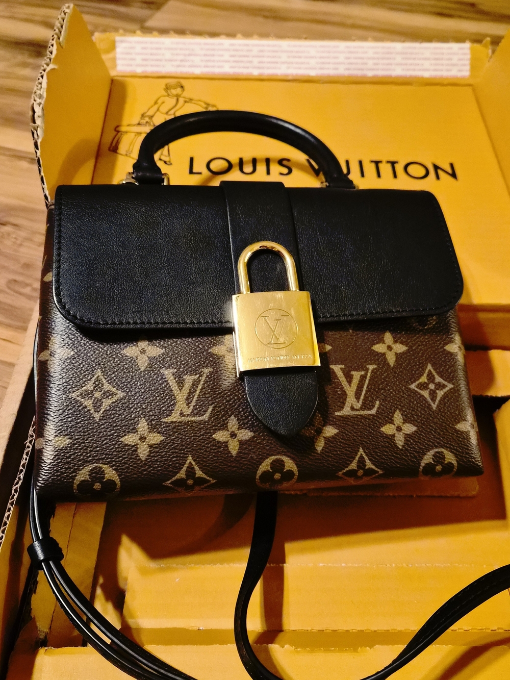 Louis Vuitton Black & Brown Monogram Locky Bb